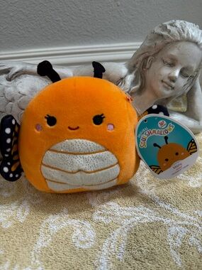 Squishmallows Mony Bee Plush - Orange, Black, White